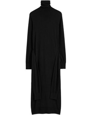 TOTEME Double-Sleeve Turtleneck Midi Dress - Black