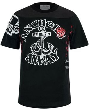 Marine Serre Pattern Printed T-Shirt - Black
