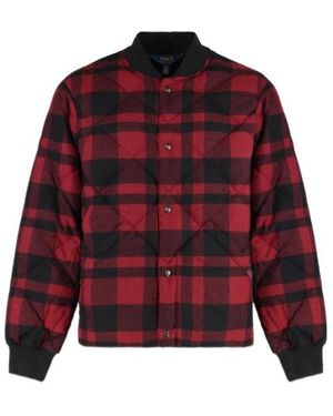 Ralph Lauren Quilted Check Bomber - Red