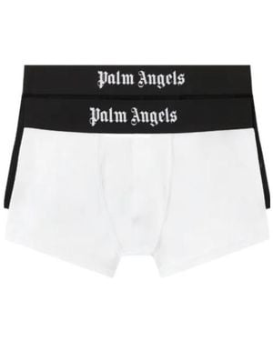 Palm Angels Logo Waistband Trunks Multipack - Black