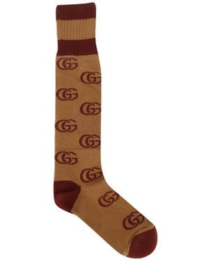 Gucci Striped Detail Socks - Brown