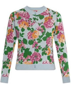 KENZO Floral Embellished Cardigan - Green