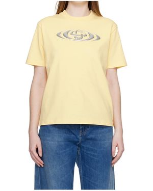 CASABLANCA Crew Neck Logo T-Shirt - Blue