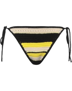 Ganni Striped Bikinis - Yellow