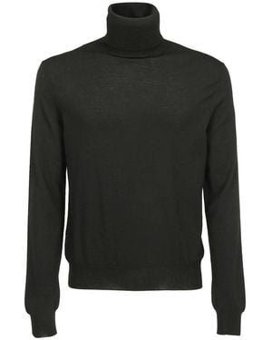 Balenciaga Logo Knitted Pullover - Black