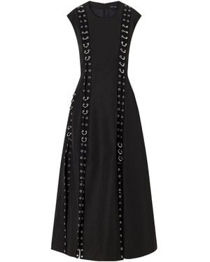 Simone Rocha Embellished Twill Midi Dress - Black