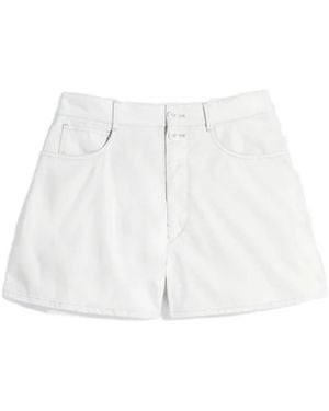 Lemaire Cotton Twill Mini Shorts - White