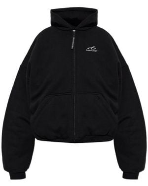 Balenciaga Long-Sleeved Cotton-Padded Jacket - Black
