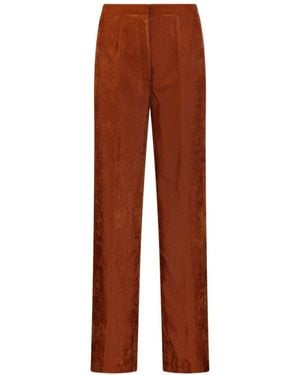 forte_forte Straight-Leg Casual Trousers - Brown