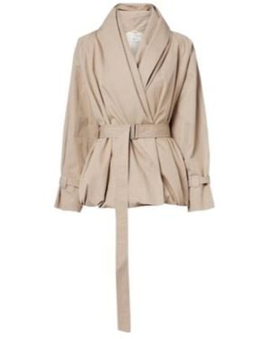 Magda Butrym Draped Cotton Jacket - Natural