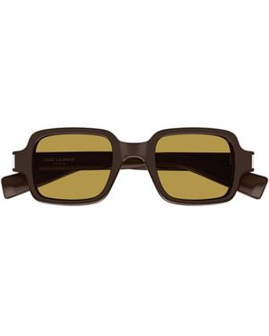 Saint Laurent Eyewear Square Frame Sunglasses - Multicolour