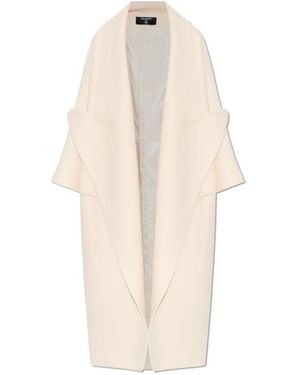 Balmain Open Front Coat - White