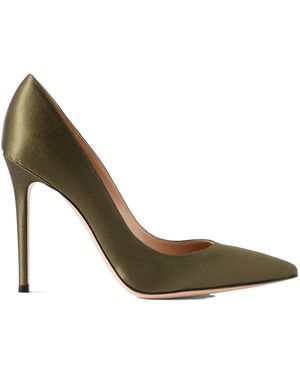 Gianvito Rossi Satin Court Shoes - Metallic