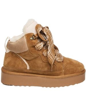 Steve Madden Suede Platform Snow Boots - Brown