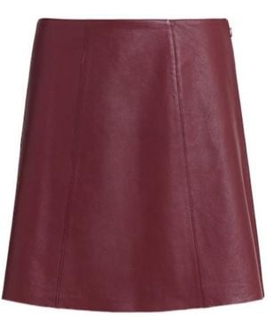 By Malene Birger Namia Leather Mini Skirt - Purple