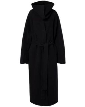 Calvin Klein Liza Wool And Cashmere Overcoat - Black