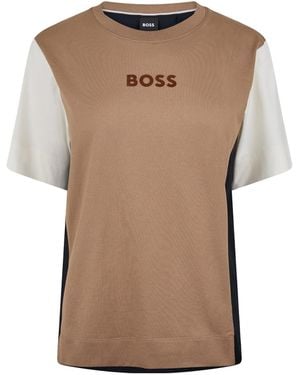 BOSS Colorblock Shortsleeve Tshirt - Brown