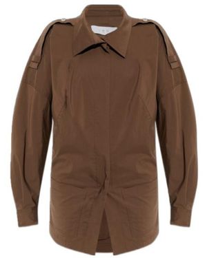 IRO Collared Long-Sleeved Casual Jacket - Brown
