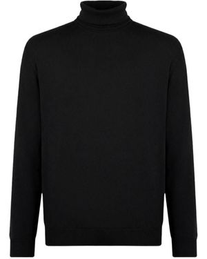 Paul & Shark Long-Sleeve High-Neck Top - Black