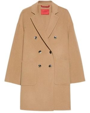 MAX&Co. Double-Woven Wool Coat - Natural