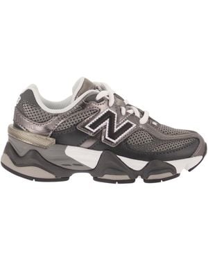 New Balance ニューバランス キッズ 9060 ジュニア メッシュスニーカー - Gray