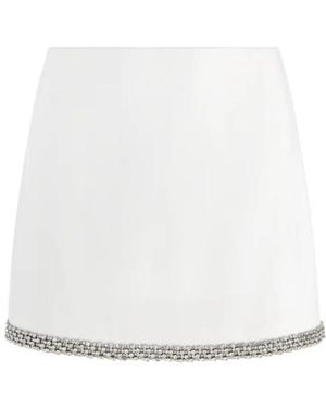 Alice + Olivia Rubi Embellished Mini Skirt - White