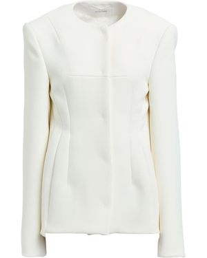 Sportmax Round-Neck Cropped Blazer - White