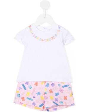Moschino Teddy Bear Print Short Set - White