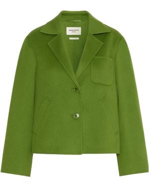 Weekend by Maxmara Double Wool Cropped Jacket - Green