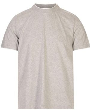 Peserico Contrast-Trim Short-Sleeved T-Shirt - White