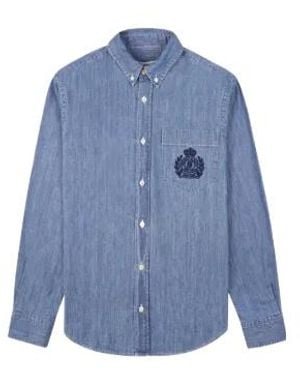 Sporty & Rich Embroidered Pocket Shirt - Blue