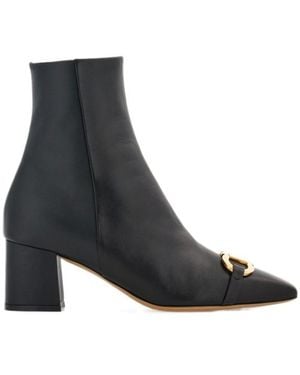 Ferragamo Bootie With Gancini Ornament - Black