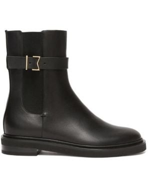 Max Mara Leather Chelsea Boots - Black