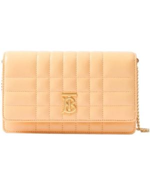 Burberry Lola Quilted Clutch Bag - Natural
