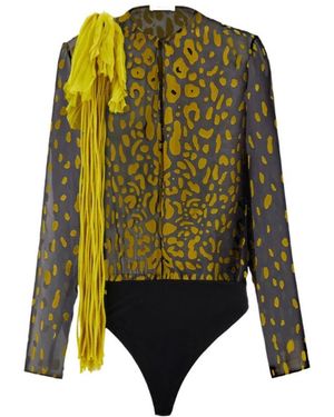 Ferragamo Body With Flower Sash Detail - Green