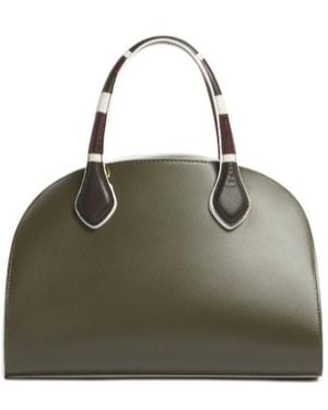 Marni Overlap Small Top Handle Tote Bag - Green