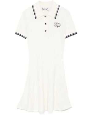 Self-Portrait Knit Sp Mini Dress - White