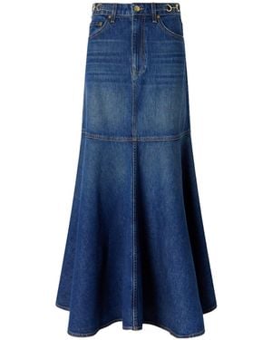 Ulla Johnson Denim Midi Skirt - Blue