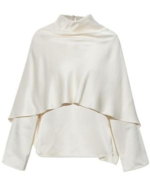 Rohe Satin Draped Blouse - White