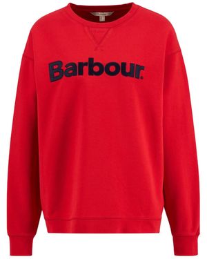 Barbour Logo Crew Neck Sweatshirt - Red
