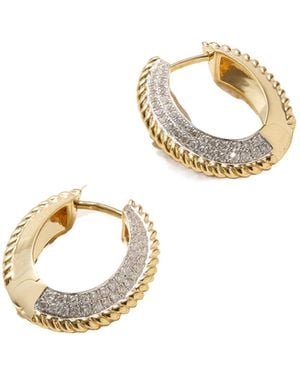 Yvonne Léon 18K Woven Earrings - White