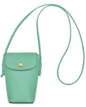 Longchamp Epure Phone Case With Leather Lace - Green