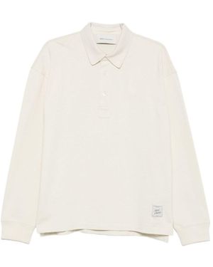 Ami Paris Logo-Patch Polo Shirt - White