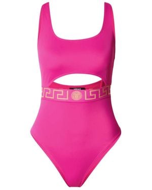 Versace Hollow-Out One-Piece Swimsuit - Pink