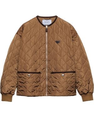 Prada Lightweight Quilted Re-Nylon Jacket - Brown