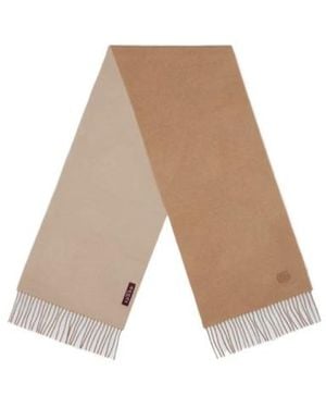 Gucci Cashmere Scarf With Patch - White
