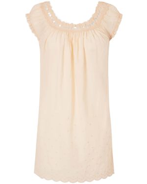 Doen Organic Cotton-Voile Mini Dress - Natural