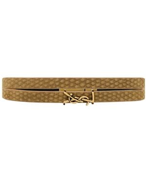Saint Laurent Cassandre Double-Wrap Bracelet - Metallic