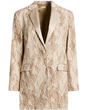 Isabel Marant Multi-Colored Velvet Blazer - Natural
