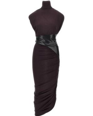 ANDAMANE Turtleneck Dress - Purple